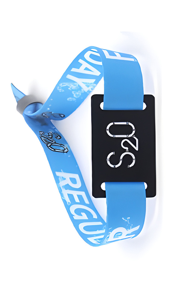 Pulseira Rfid Tecido Azul