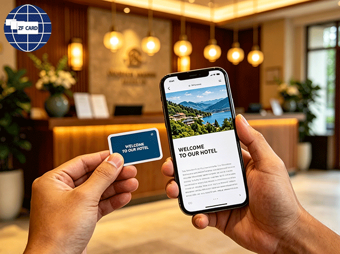 Chaves NFC personalizadas em hotel Tags: Desbloqueio de Controle de Acesso Inteligente Possibilita Atualização da Marca e Experiência do Hóspede