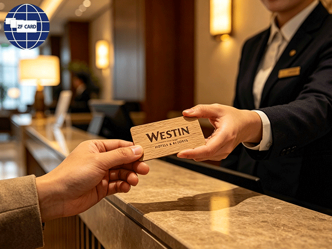 Nova tendência em atualizações de cartões-chave de hotel: análise das vantagens dos cartões de controle de acesso RFID de madeira ecologicamente corretos substituindo cartões plásticos